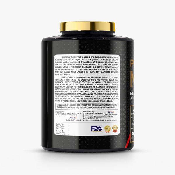 Rock8 Nutrition Pro-gain Mass Chocolate Supplement