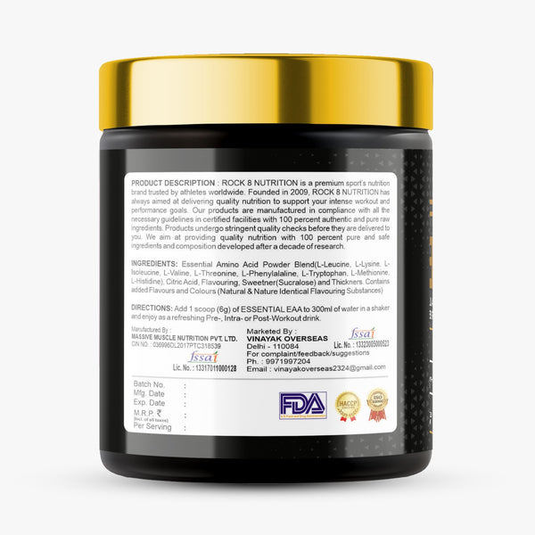 Rock8 Nutrition Pump Eaa Orange Supplement