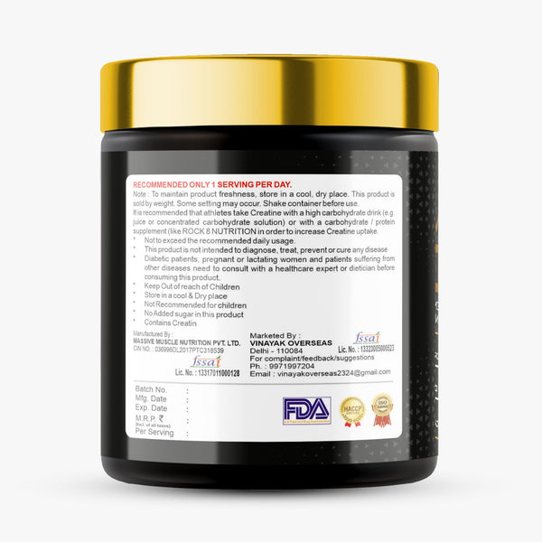 Rock8 Nutrition Micronized Creatine Powder 250g