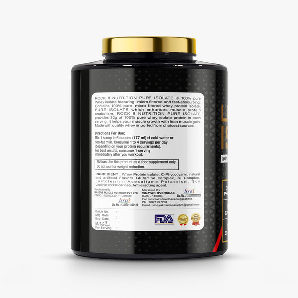 Rock8 Nutrition Lean Isolate Hydrolyzed Whey Protein